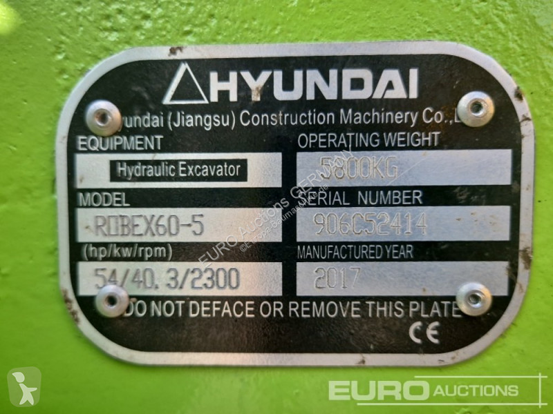Rýpadlo Hyundai ROBEX 60-5