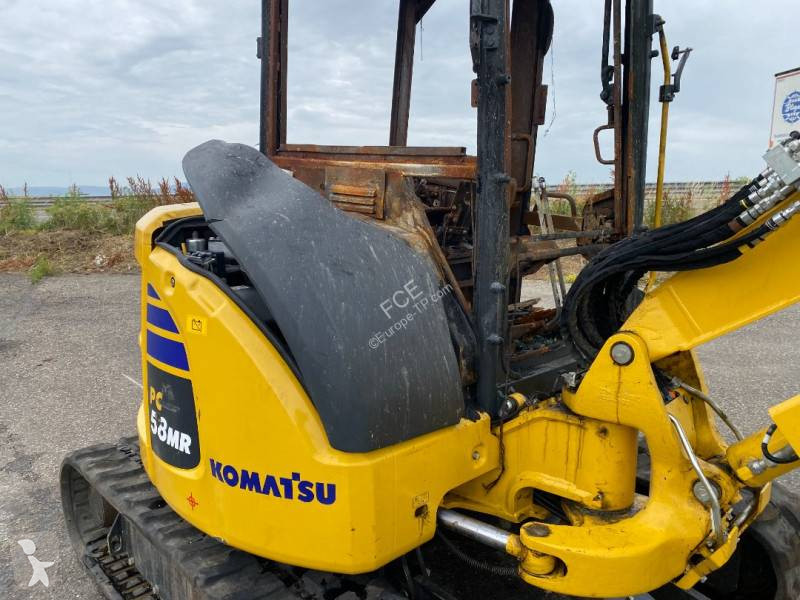 Rýpadlo Komatsu PC58MR-5 E0 endommagée