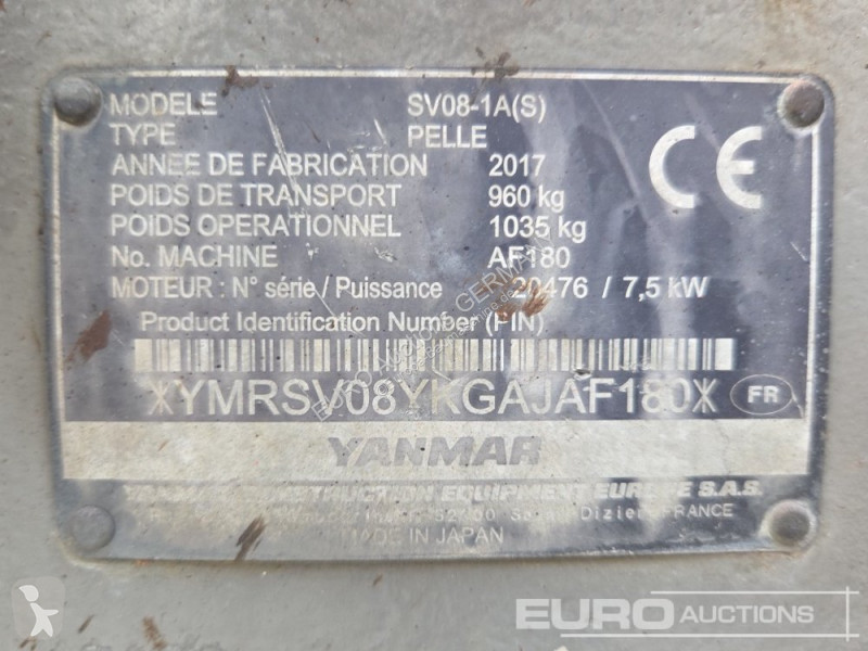 جرافة Yanmar SV08-1A(S)