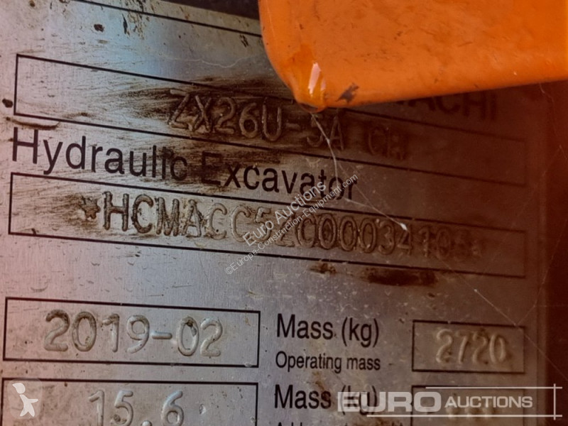 Graafmachine Hitachi ZX26U-5A CLR