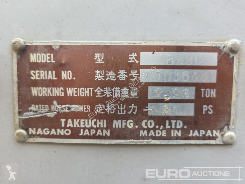 Graafmachine Takeuchi TB030