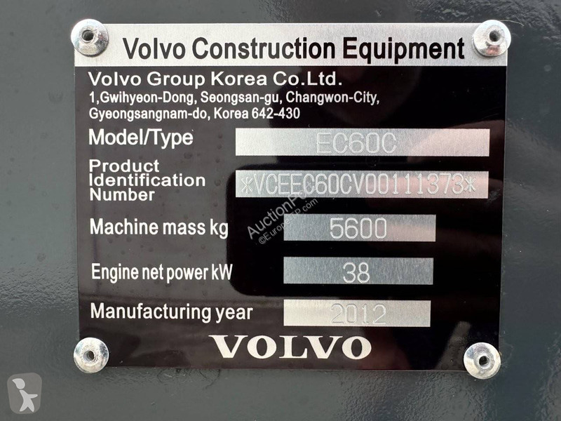 Graafmachine Volvo EC60C