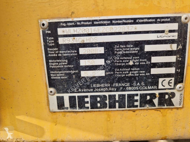 Excavator Liebherr R934C HDS Litronic *...