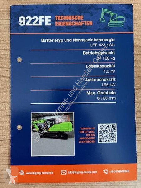 Escavadora LiuGong 922 FE vollelektrisch,...