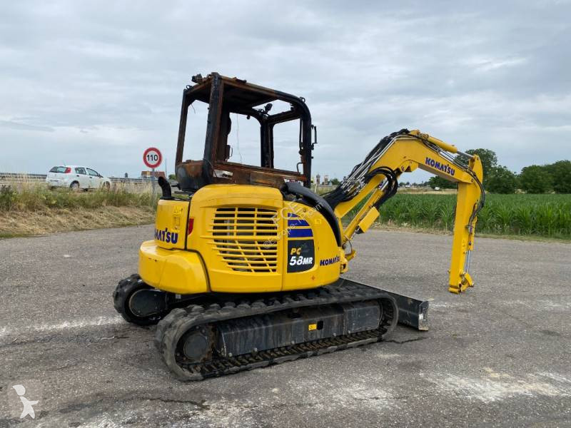 Rýpadlo Komatsu PC58MR-5 E0 endommagée