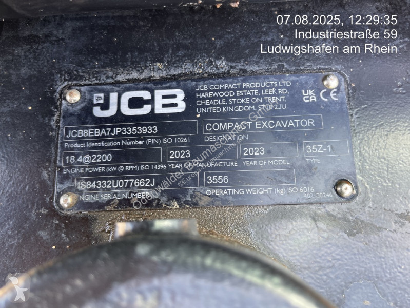 جرافة JCB  35Z-1 / Optional Holp RotoTop