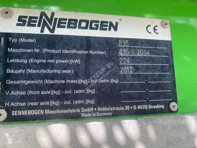 Excavator Sennebogen 835