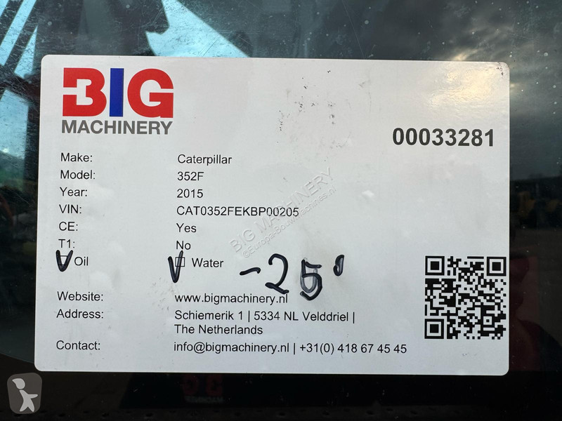 Graafmachine Caterpillar 352F