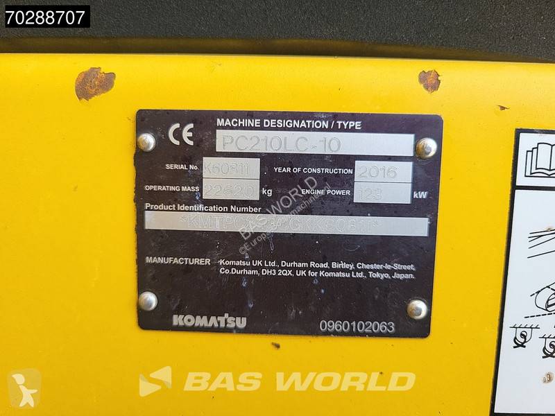 Excavator Komatsu PC210 LC-10