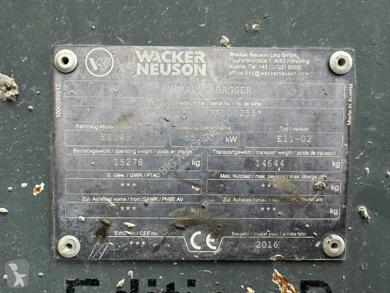 Skovl Wacker Neuson ET145