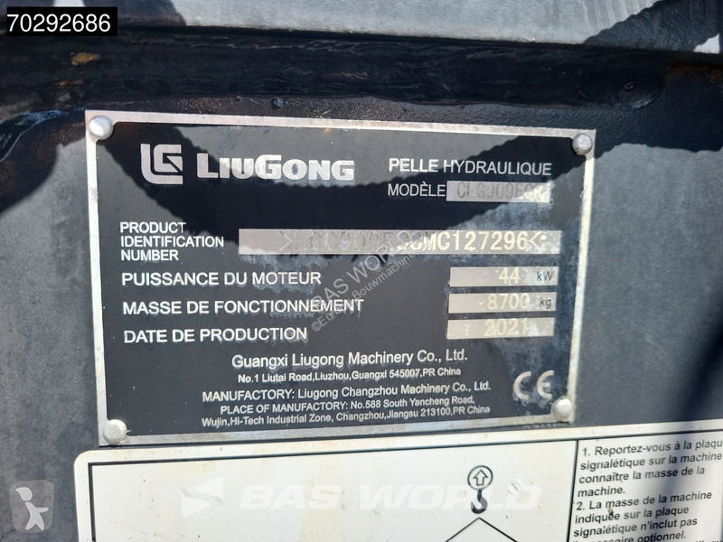 Escavatore LiuGong CLG909 ECR A/C - 3 BUCKETS