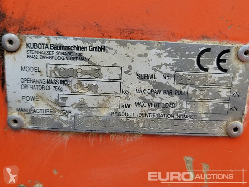 Excavadora Kubota KX008-3