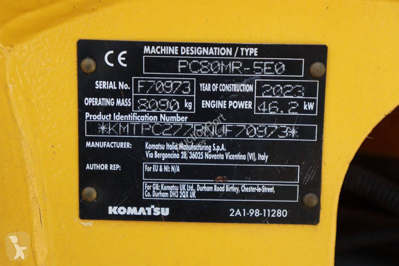 Rýpadlo Komatsu PC80MR-5EO