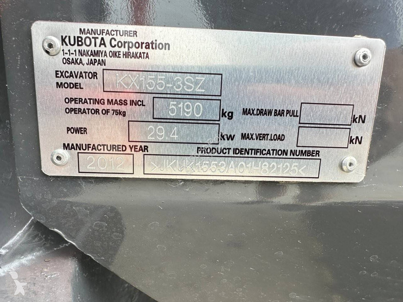 Rýpadlo Kubota KX155-3SZ