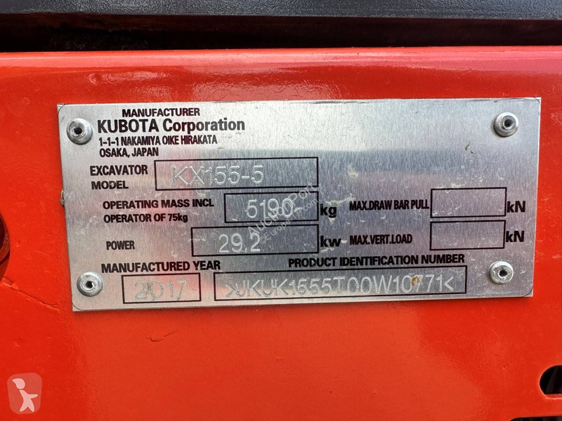 جرافة Kubota KX155-5