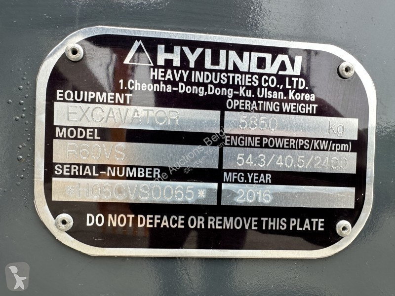 Excavadora Hyundai R60VS
