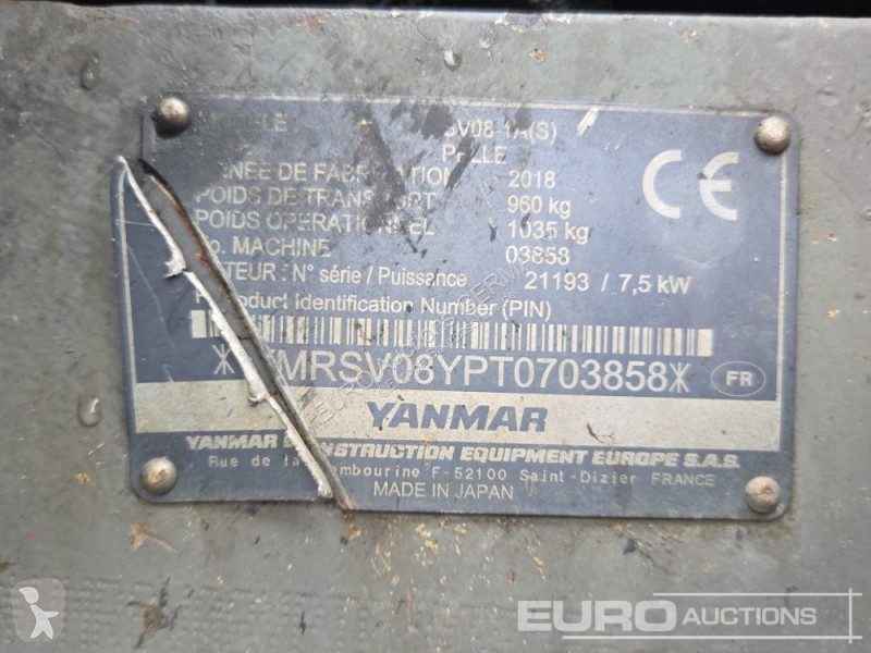 جرافة Yanmar SV08-1A(S)