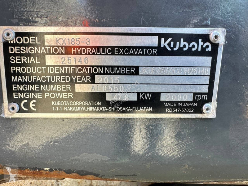 Багер Kubota KX185-3