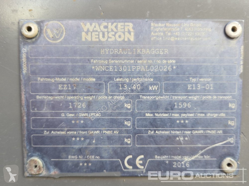 Escavadora Wacker Neuson