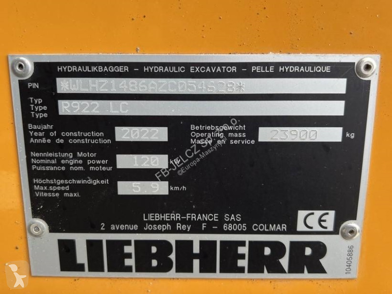 Escavadora Liebherr R922