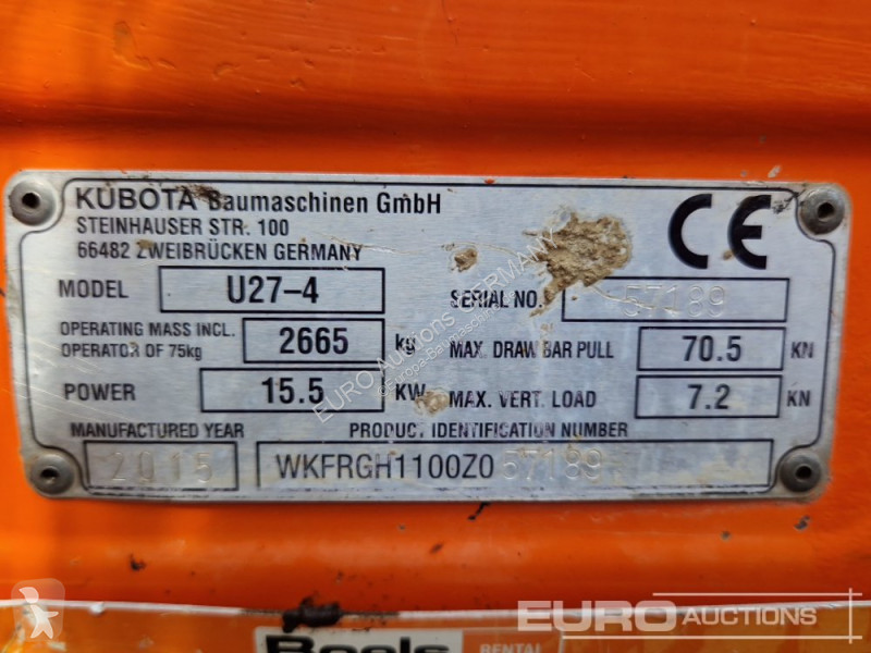 Багер Kubota U274