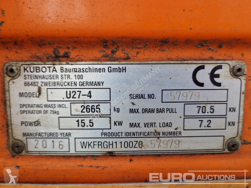 Багер Kubota U274