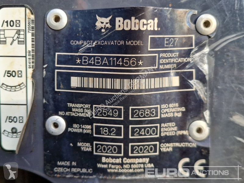 Bobcat E27 excavator