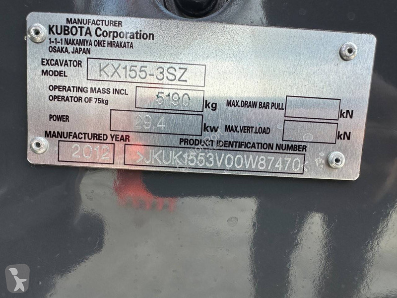 Skovel Kubota KX155-3SZ