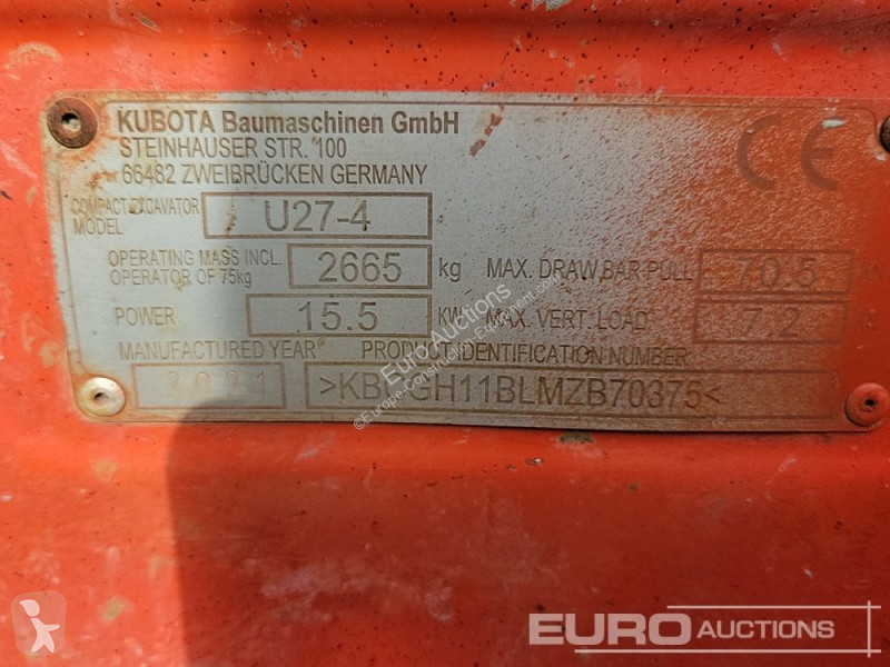 Escavatore Kubota U27-4
