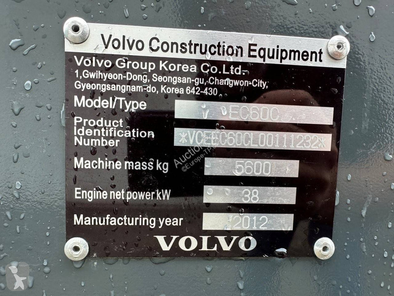 Excavadora Volvo EC60C