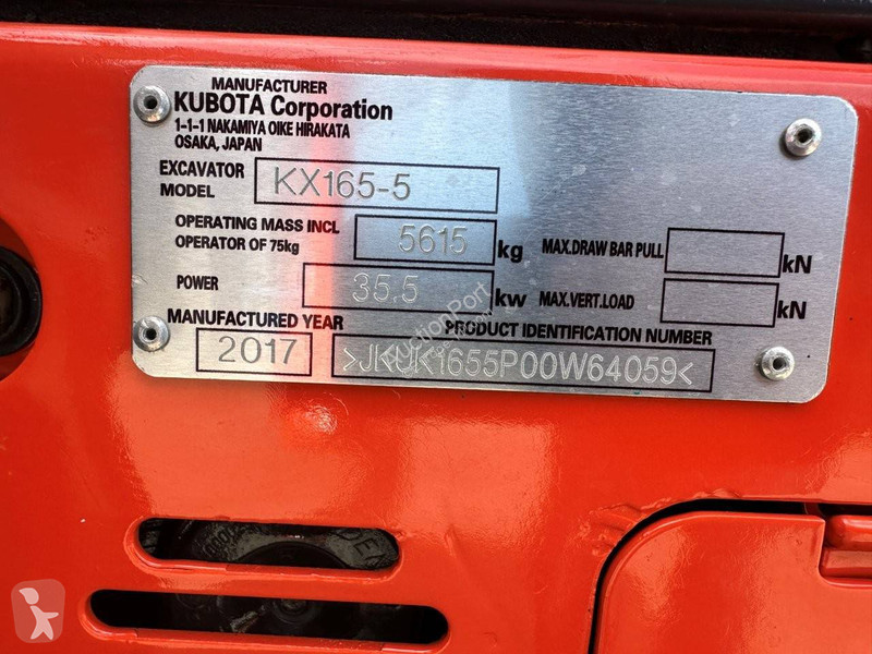 Excavadora Kubota KX165-5
