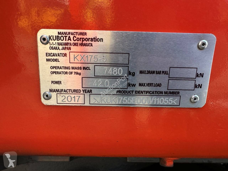 Escavadora Kubota KX175-5
