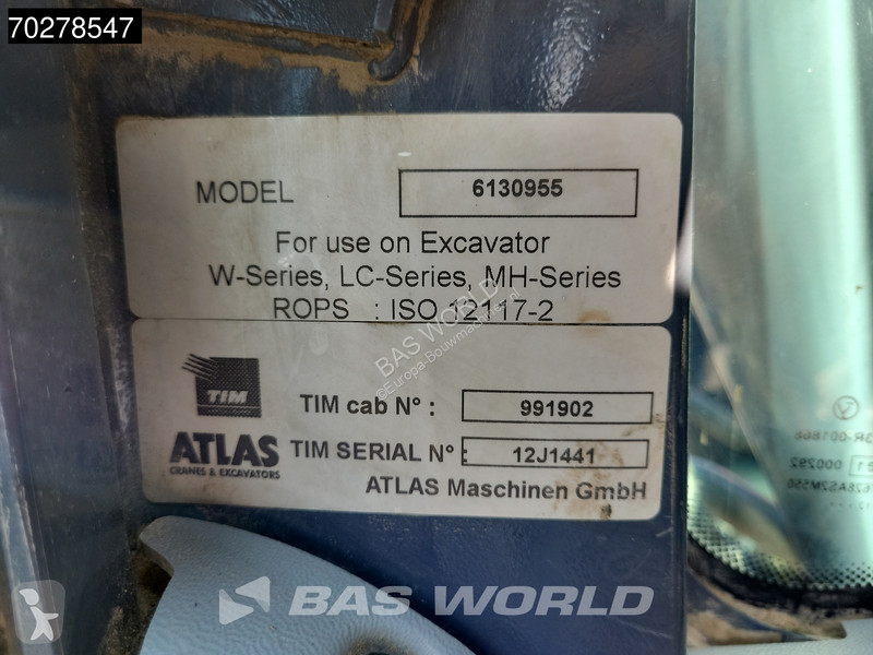 Excavadora Atlas WEIGHT FROM BROCHURE!