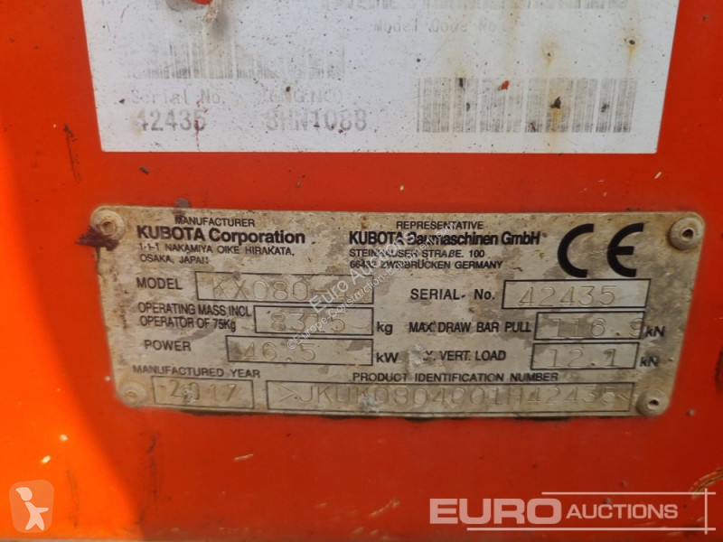 Escavatore Kubota KX080-4A