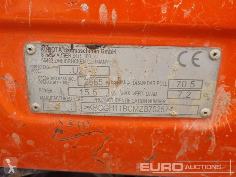 Escavatore Kubota U27-4