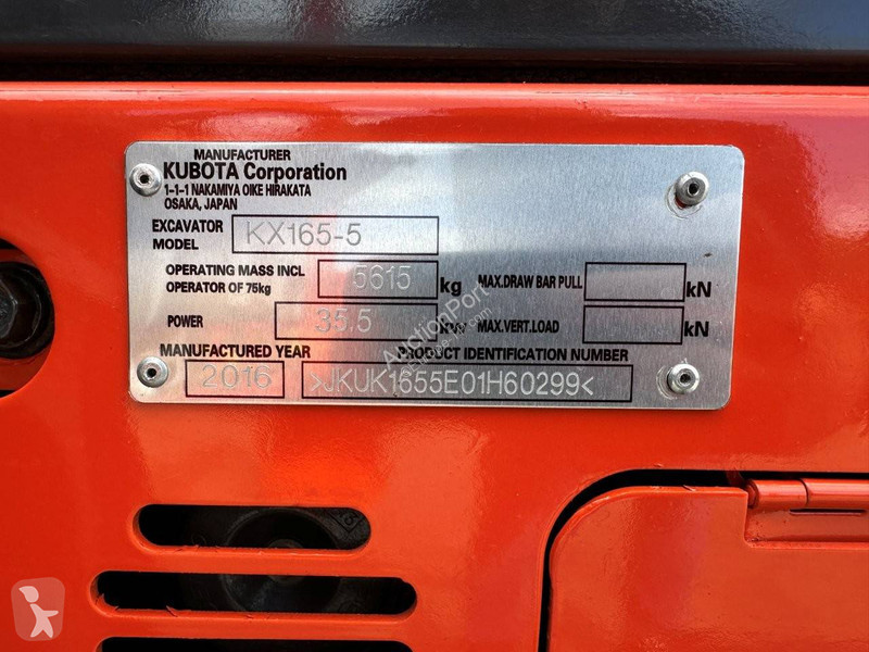 Skovel Kubota KX165-5