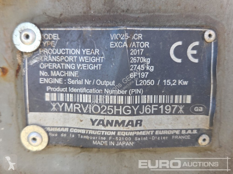 Skovel Yanmar ViO25