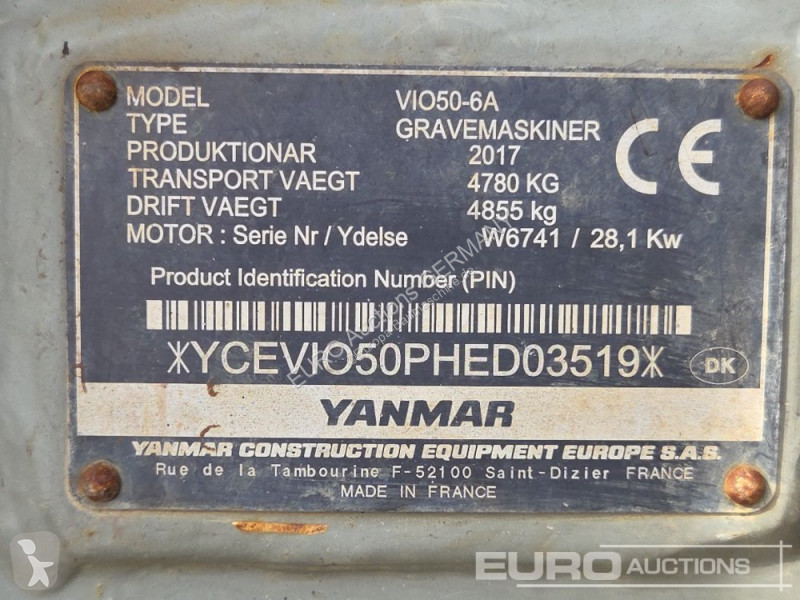 Pelle Yanmar ViO50-6A