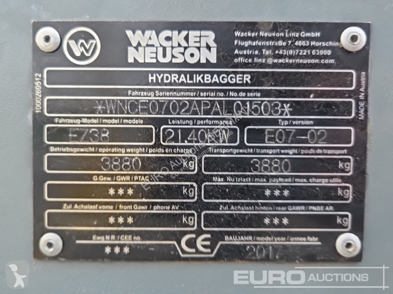 جرافة Wacker Neuson EZ38