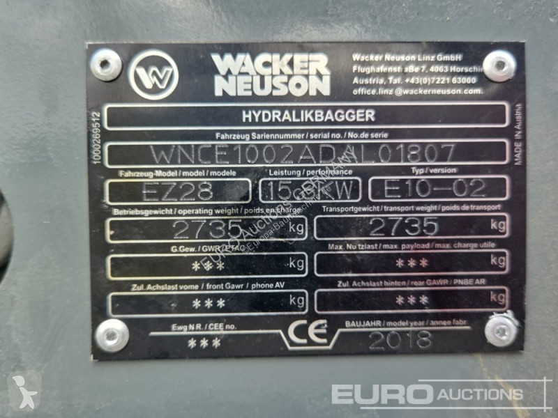 جرافة Wacker Neuson EZ28
