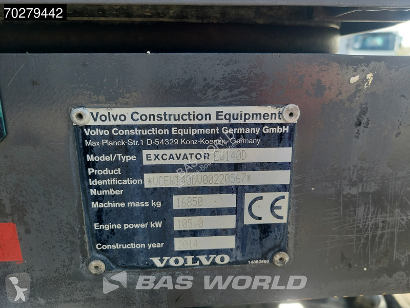 Excavadora Volvo EW140 GERMAN MACHINE