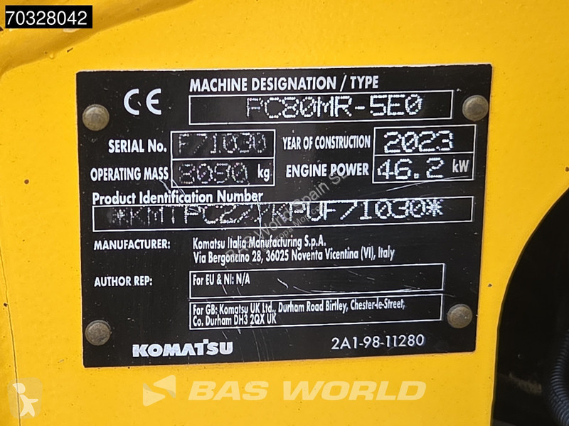 Skovel Komatsu PC80 MR- 5E0 A/C