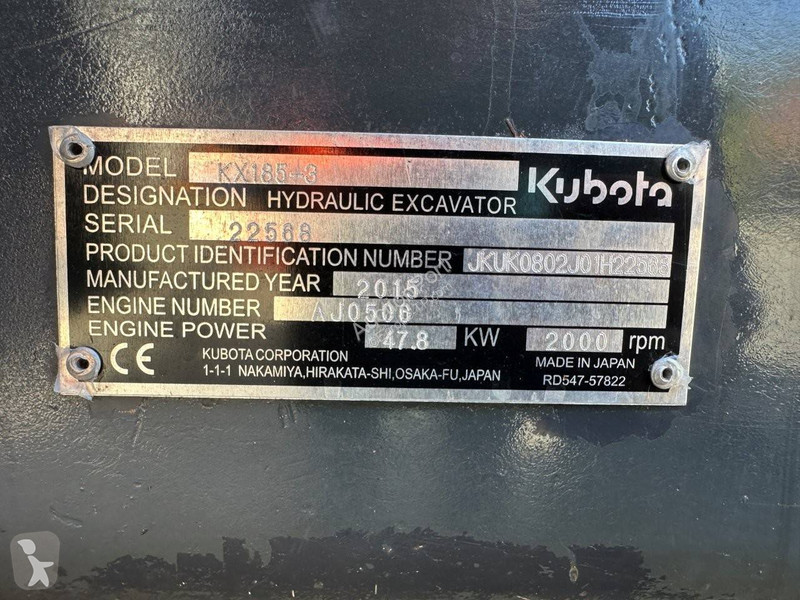 Skovel Kubota KX185-3