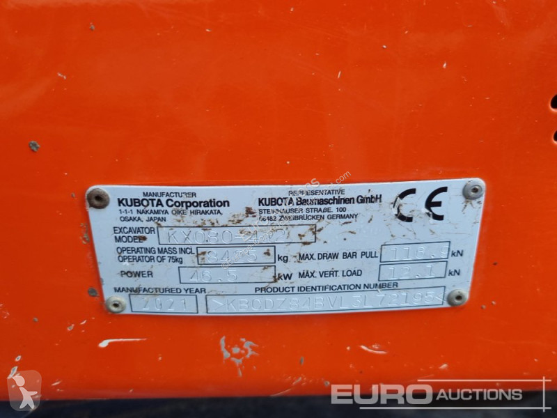 Escavadora Kubota KX080-4A2