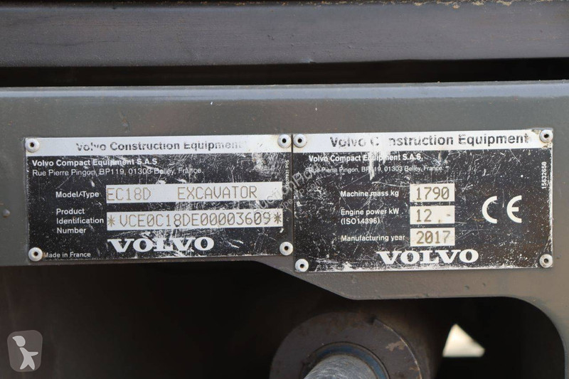 Graafmachine Volvo EC18D