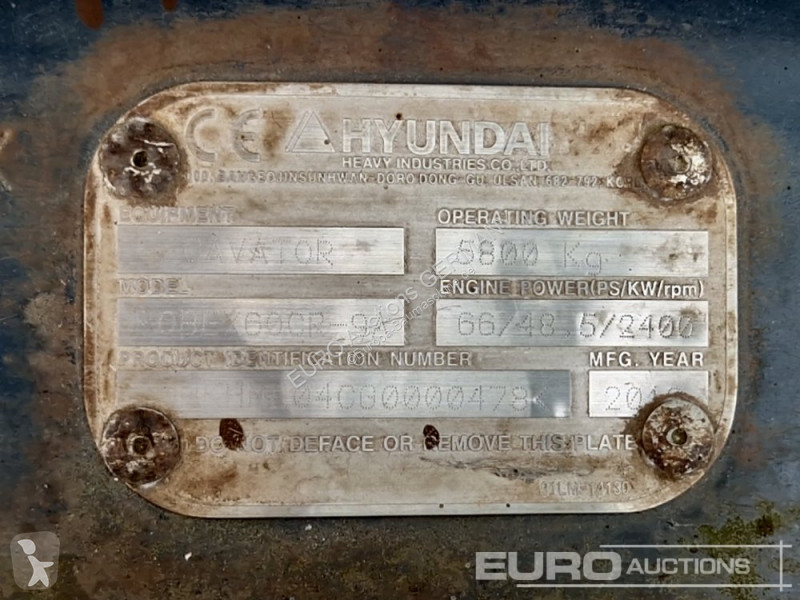 جرافة Hyundai ROBEX 60CR-9A