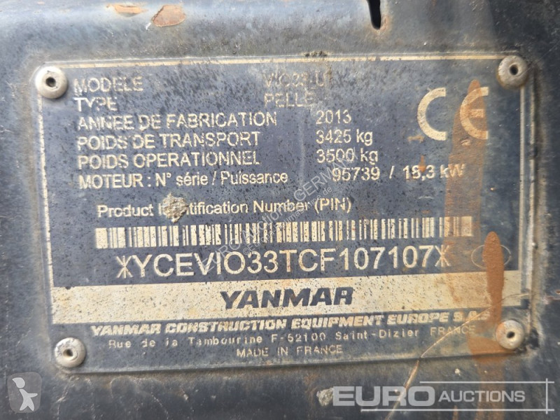 Excavadora Yanmar ViO33U