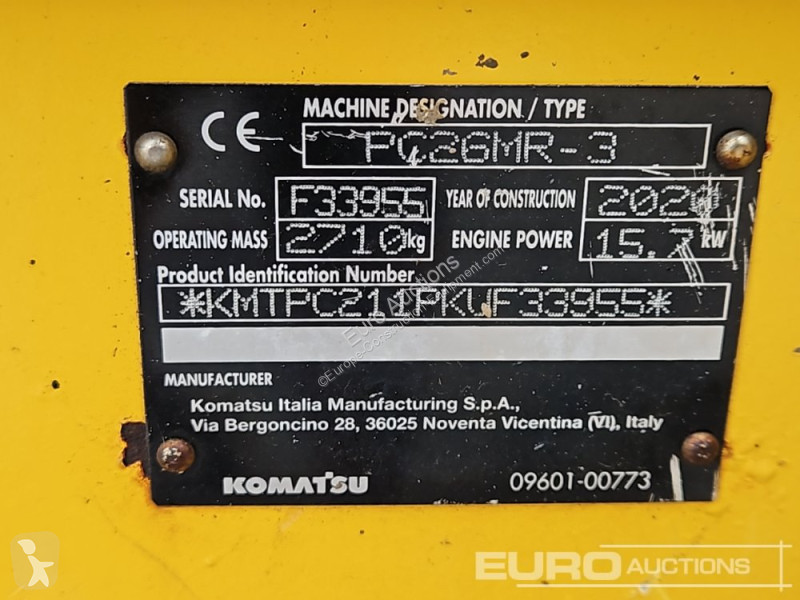 Graafmachine Komatsu PC26MR-3