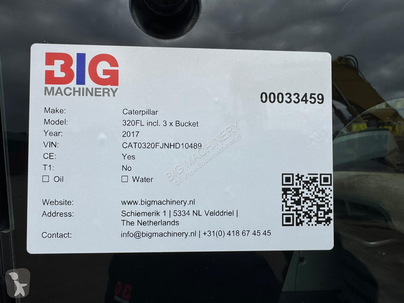 Excavator Caterpillar 320FL incl. 3 x Bucket