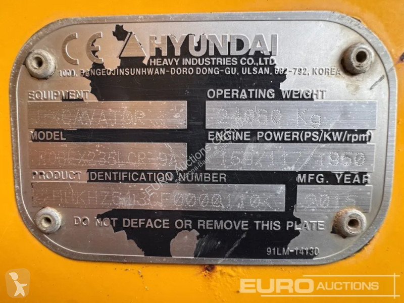 Rýpadlo Hyundai ROBEX 235LCR-9A